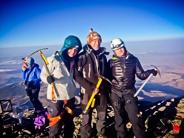 Pico Orizaba summit with Carleen and Jannea